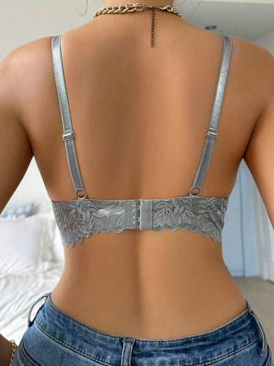 Women's Floral Lace Push Up Bra,
Adjustable Strap Underwire Bra, Soft Comfortable Breathable Lingerie for All Seasons