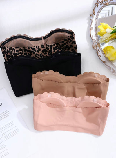 Women’s Leopard Print Wireless Bra 4-Pack – Detachable Padded, Comfortable, Lightweight Lingerie for All Seasons
